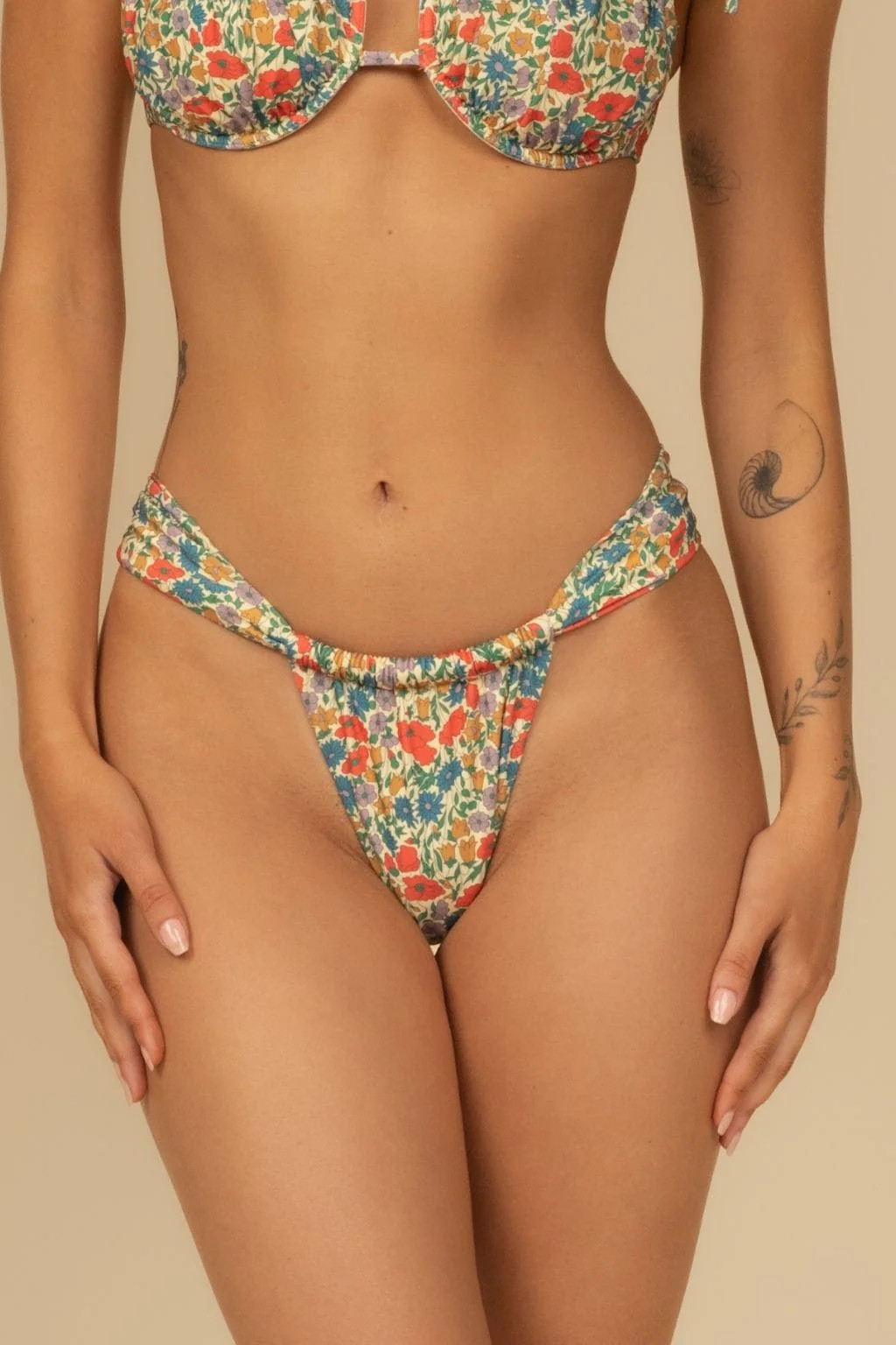 Florencia Floral Sandra Bikini Bottom | Montce