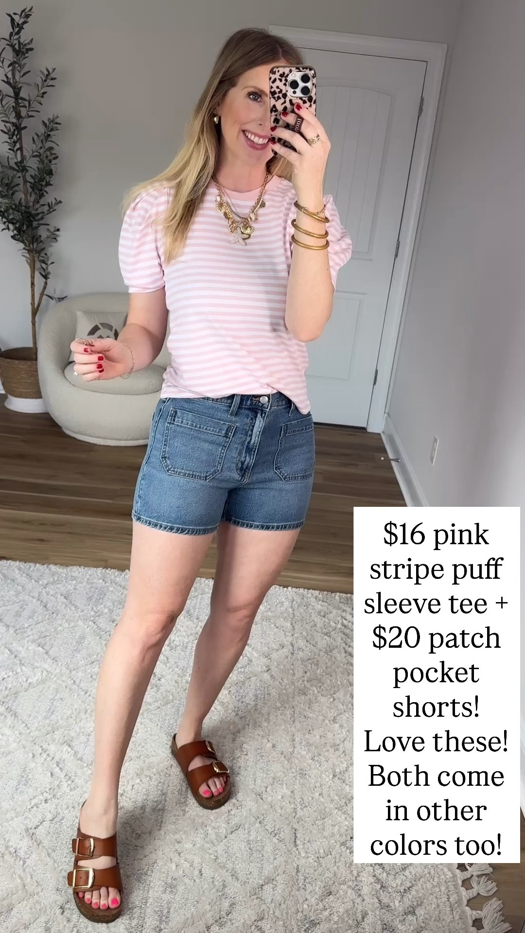 Walmart try on, pink striped tee, time and tru, patch pocket shorts 

#LTKootd #LTKmomlife