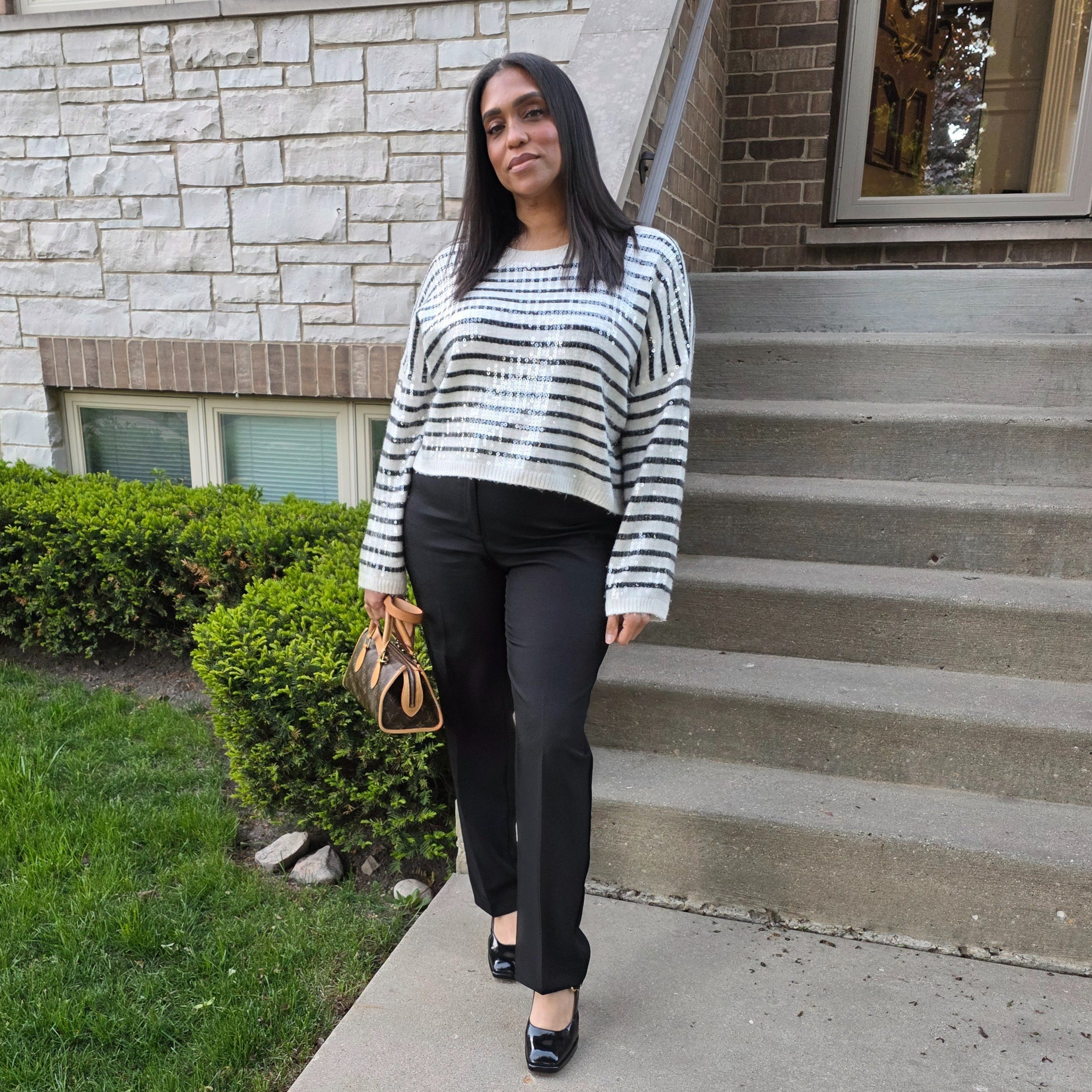 Mother's Day always seems to end with me being aggravated. I don't ask for expect anything. I don't care about cards or gifts. I don't even really care about this holiday. But I did want a photo with my kids and they wouldn't cooperate. So that's a bummer. But whatevs. It's not that serious I guess. I hope everyone else had a great Mother's Day!!! At  least the weather was decent this year!My @eloquii haul did not work out and I was in a rush so I just grabbed this sweater from my closet and hit the road! We were still 10 minutes late for dinner 🙄#theglammom #mothersday #mothersday2025 #mom #momlife #momofthree #threeinthreeyears #ootd #louisvuitton #vincecamuto #anneclein #samedelman #family dinner #Chicago #chicagomom 

#LTKOver40 #LTKSaleAlert #LTKFindsUnder50