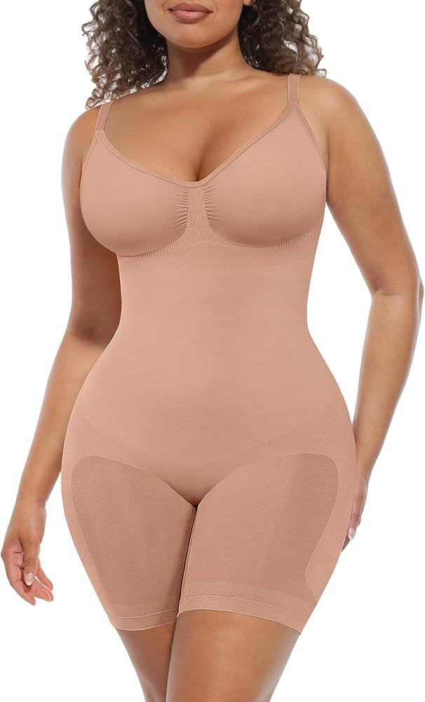 FeelinGirl Shapewear Tummy Control Seamless Bodysuit Hip Enhancer Body Shaper for Women | Amazon (US)