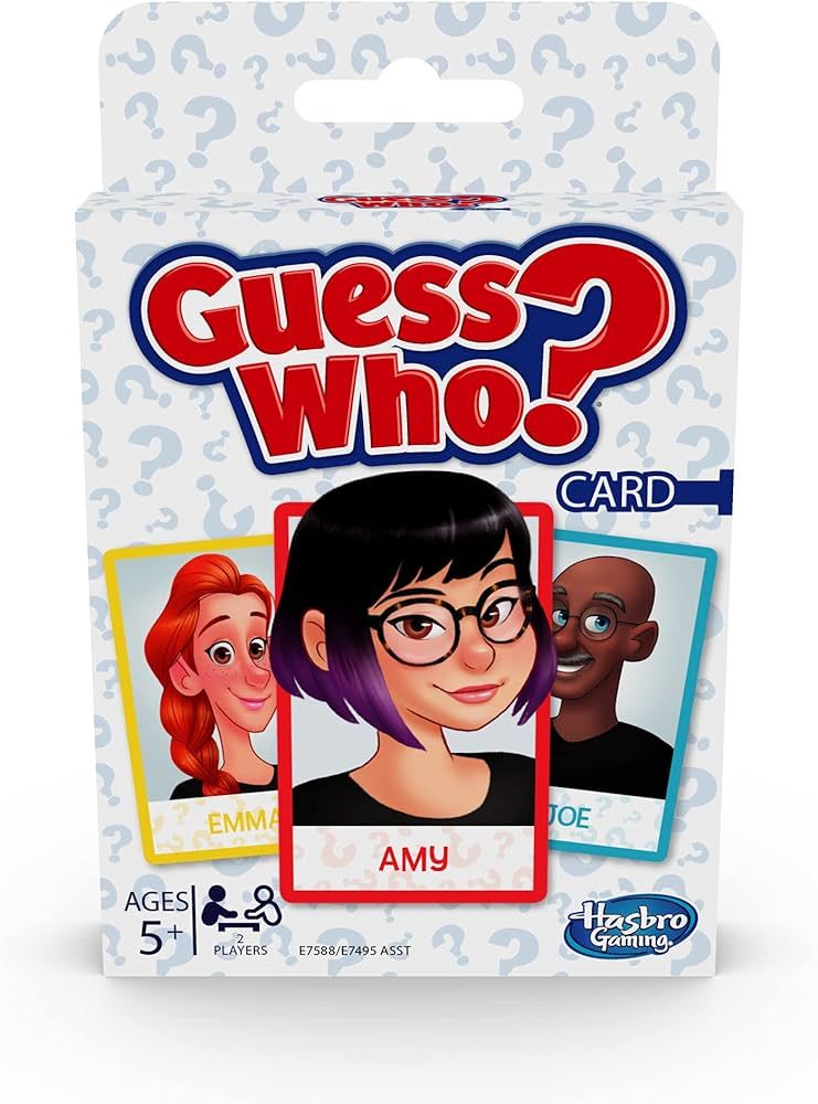 Hasbro Gaming Guess Who? Card Game for Kids Ages 5 and Up, 2 Player Guessing Game, Brown/a | Amazon (US)