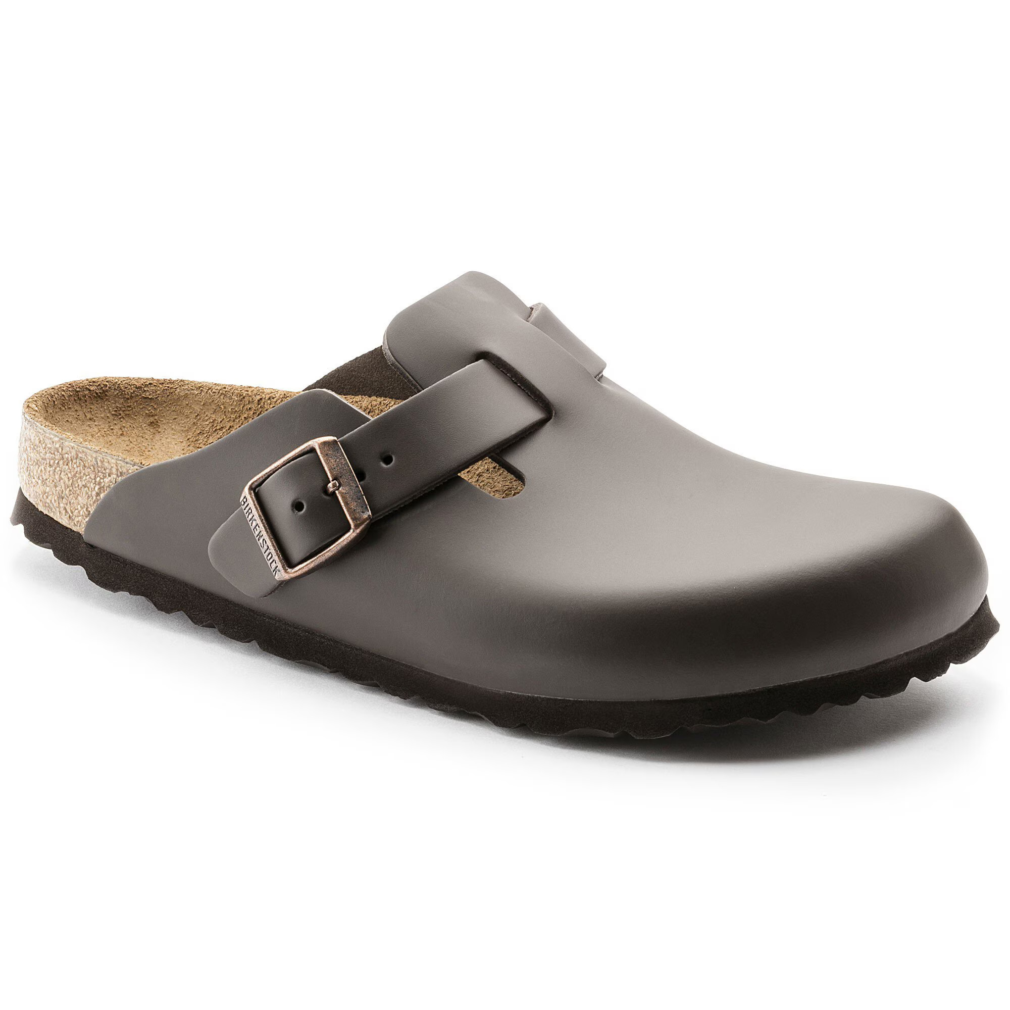 Boston Leather Dark Brown Clogs | Birkenstock USA