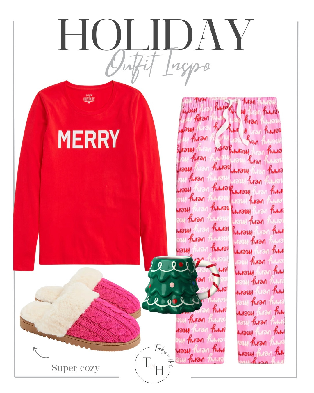 Holiday pajama set  Cable-knit scuff slippers  christmas tree coffee mug  christmas pajamas  cozy christmas jammies   holiday party  holiday photos  teacher style  teacher work style workwear  business casual  business office outfit  teacher ootd  teacherfit   ootd  shirt trendteacher  teacher outfits  teacher 

#LTKSeasonal #LTKGiftGuide #LTKHoliday