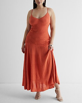Ribbed Strappy Back Maxi Fit And Flare Sweater Dress | Express