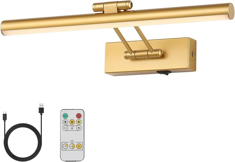 JOOSENLUX Picture Light Battery Operated Dimmable Wireless Picture Lights for Paintings Double-Ro... | Amazon (US)