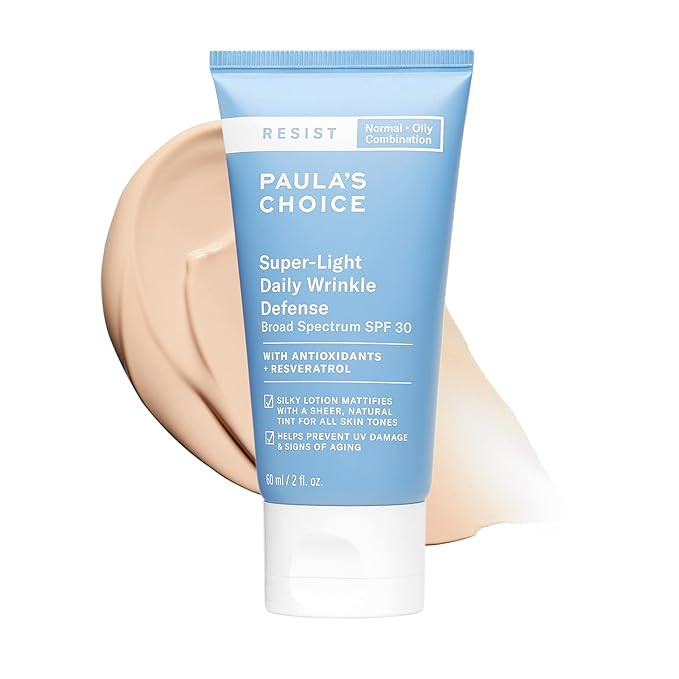 Paula's Choice RESIST Super-Light Daily Wrinkle Defense SPF 30 Matte Tinted Face Moisturizer with... | Amazon (US)