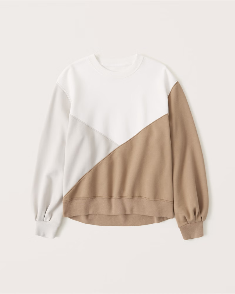Colorblock Boyfriend Crew Sweatshirt | Abercrombie & Fitch (UK)
