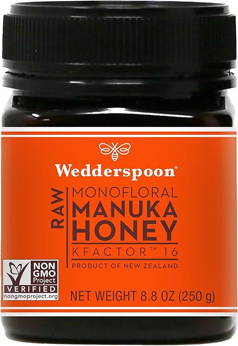 Wedderspoon Raw Premium Unpasteurized Manuka Honey, KFactor 16, 8.8 Oz | Amazon (US)