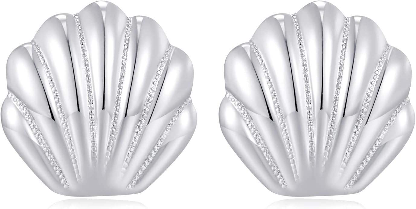 LILIE&WHITE Seashell Stud Earrings For Women Gold Earrings Seashore Earrings Nautical Jewelry For... | Amazon (US)