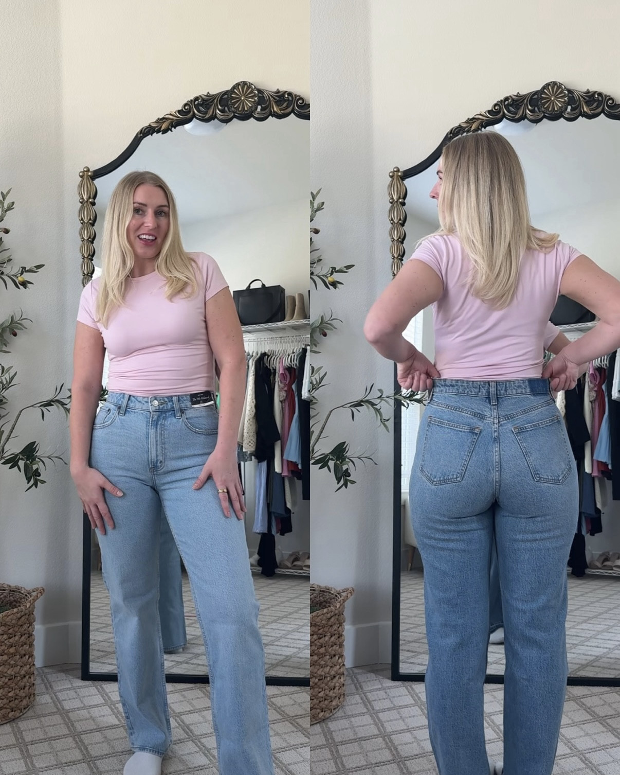 I’m wearing a 27 curve love in both pairs, but I would’ve preferred a 28 curve love in the high rise loose 

#LTKFindsUnder100 #LTKFallSale #LTKStyleTip