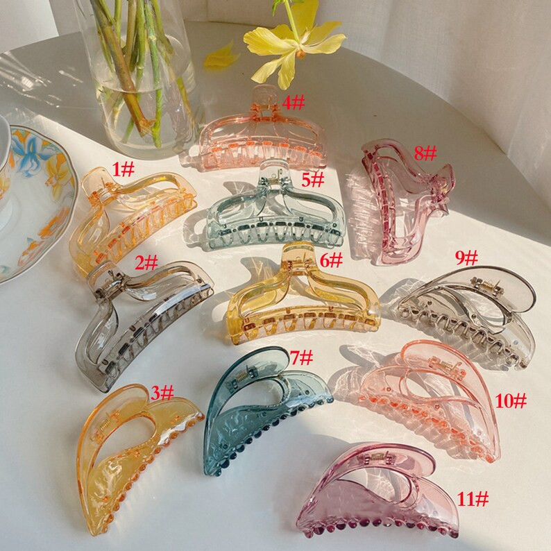 2pcs Resin Gripping Clip Acrylic Barrette Hair Clips Korea | Etsy | Etsy (US)