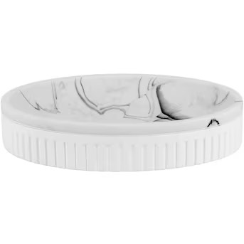 allen + roth White Marble Resin Soap Dish | Lowe's