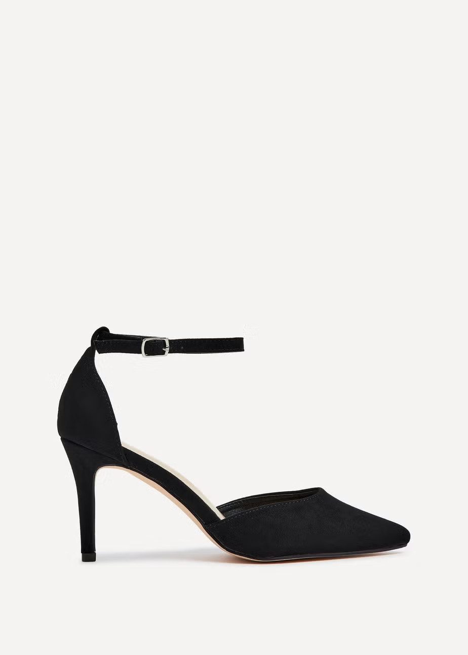 Linzi Maci Black Suede Stiletto Court Heel - Size 7 | Matalan (UK)