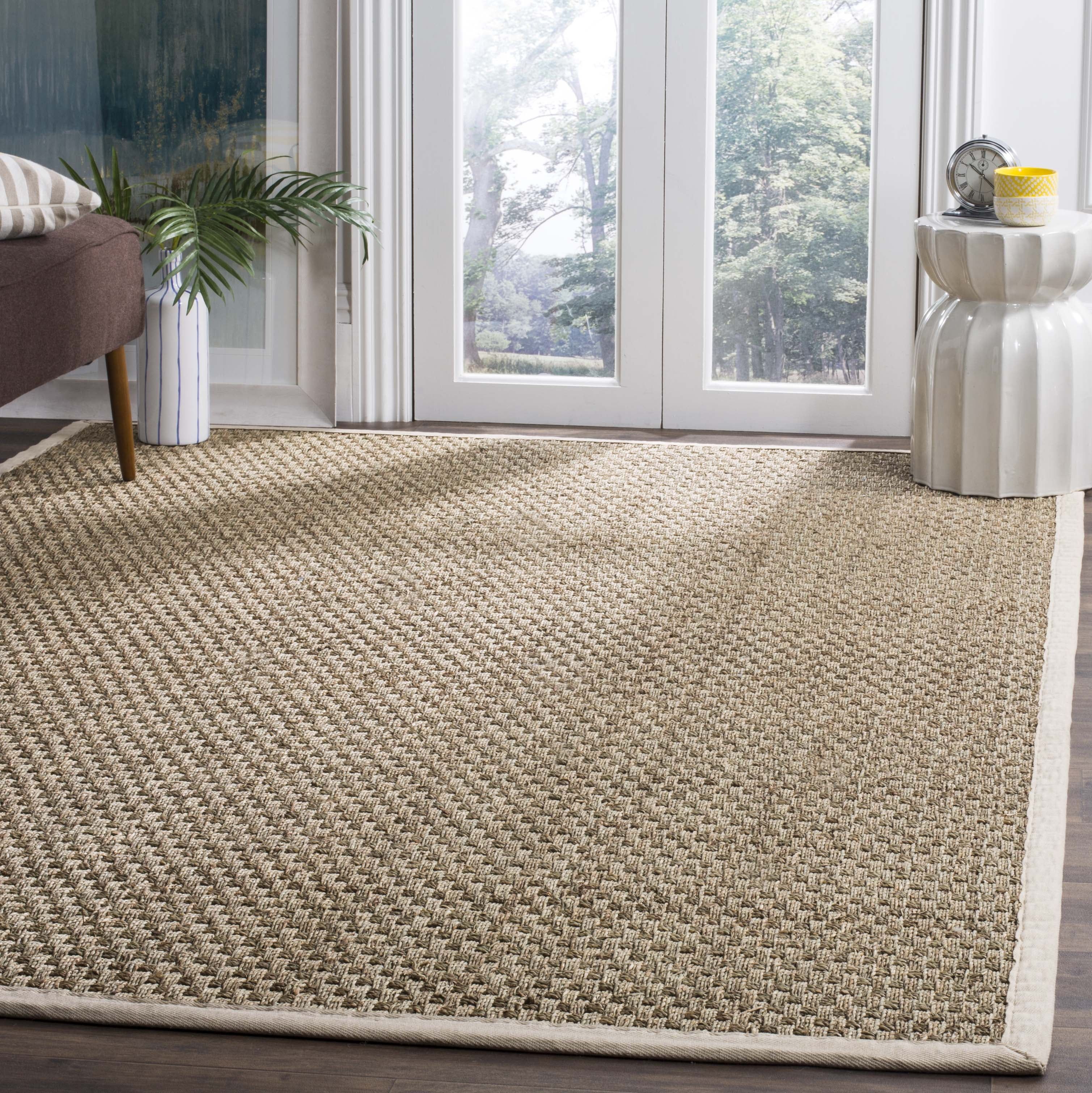 SAFAVIEH Natural Fiber Arbor Border Area Rug, Natural/Ivory, 8' x 10' - Walmart.com | Walmart (US)