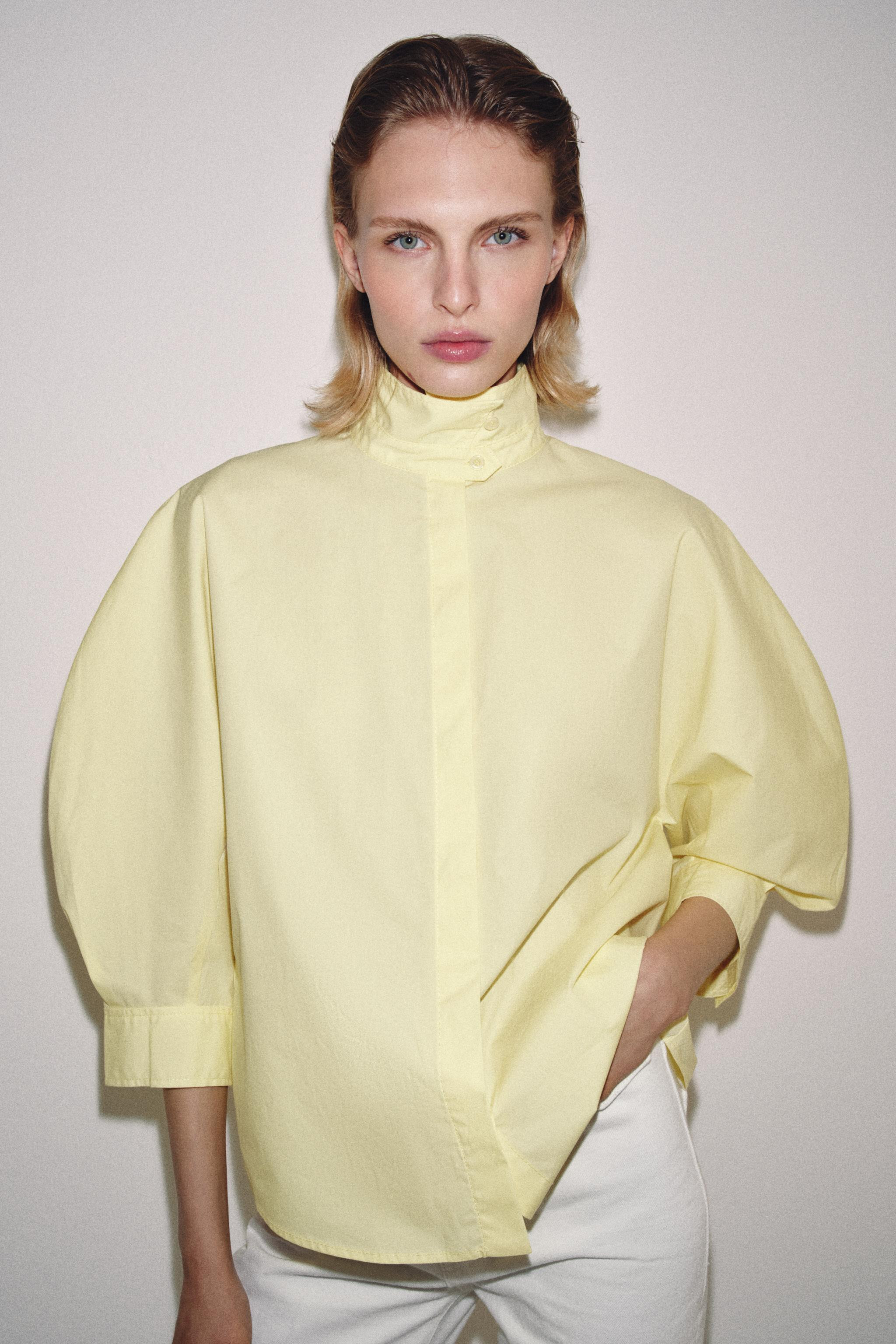 ZW COLLECTION PUFF SLEEVE SHIRT | Zara US