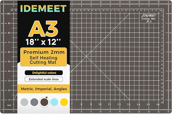 Premium Self Healing Cutting Mat 18'' x 12'', A3 Non-slip Sewing Mat for Quilting, 5-Ply Rotary C... | Amazon (US)