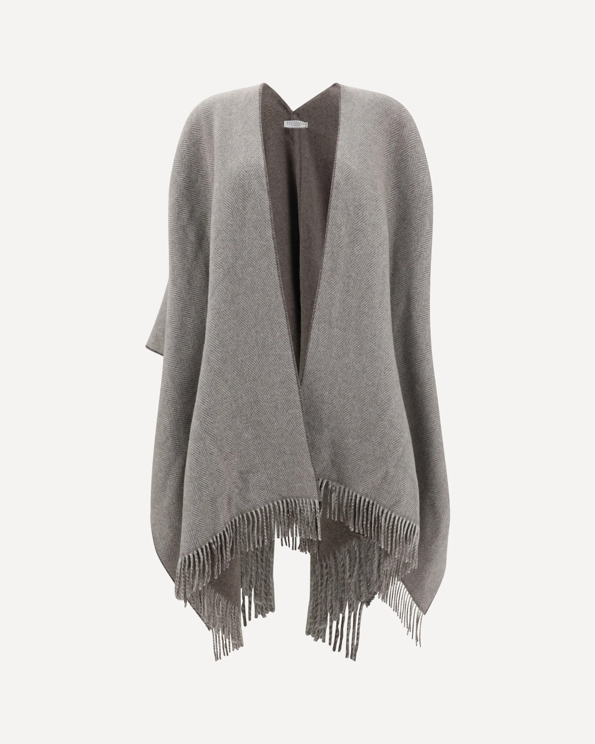 BRUNELLO CUCINELLI Reversible Poncho Female UNI | Base Blu