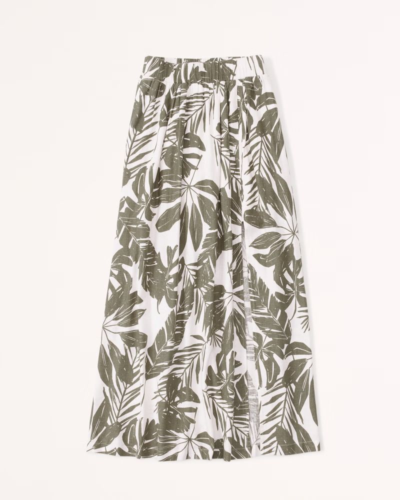 Linen-Blend Maxi Skirt | Abercrombie & Fitch (US)