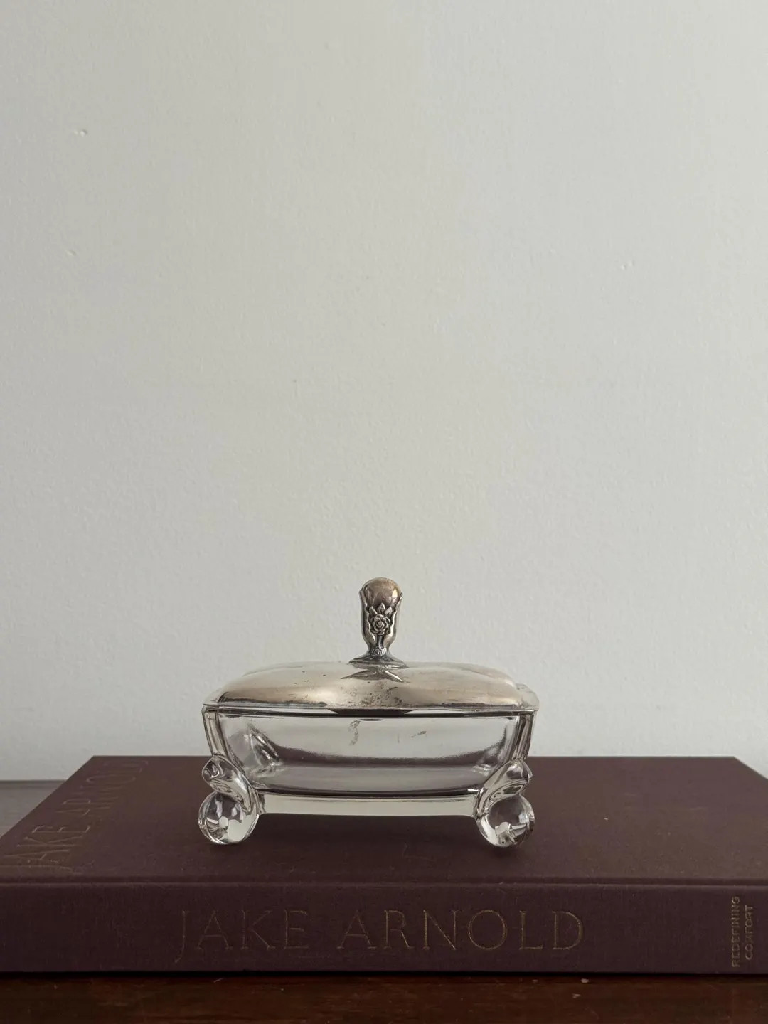 Vintage Silverplated Lidded Daffodil Candy Dish or Cigarette Trinket Box | 1950 | Bathroom Antiqu... | Etsy (US)