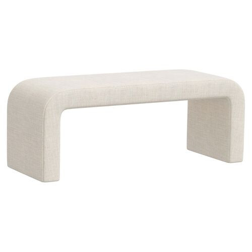 Celia Waterfall Linen Bench | One Kings Lane