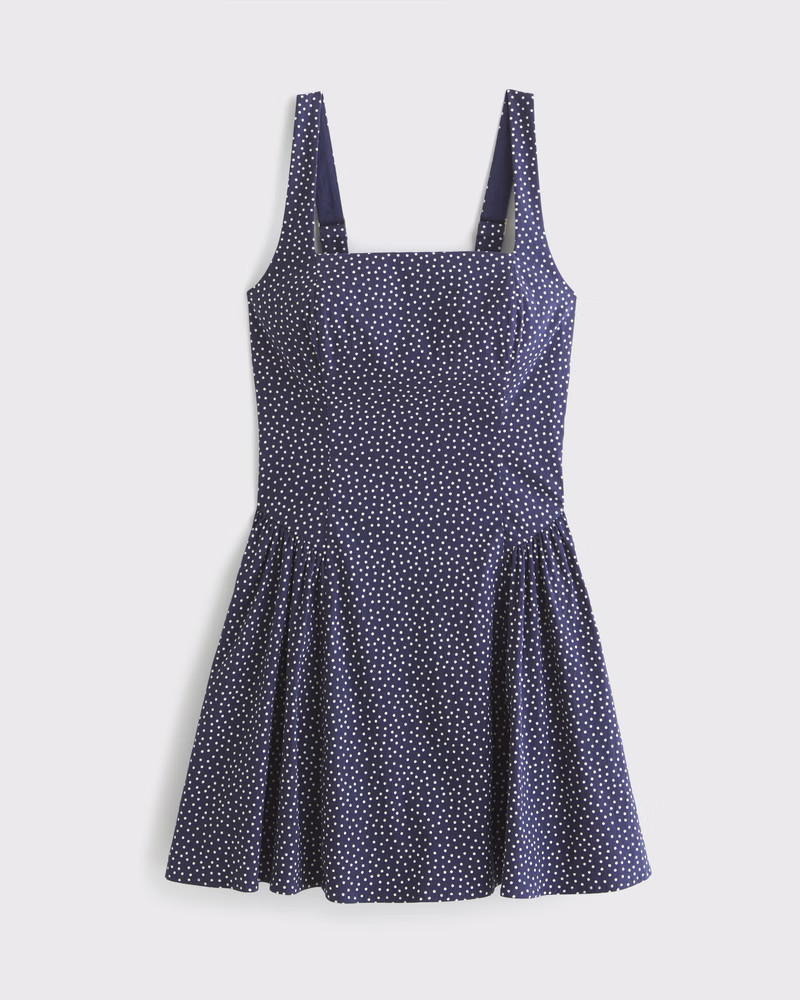 The A&F Mila Bubble Hem Mini Dress | Abercrombie & Fitch (US)