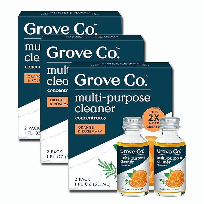 Grove Co. Multi-Purpose Cleaner, Refill Concentrate (6 x 1 Fl Oz) Plant-based Household Cleaning ... | Amazon (US)