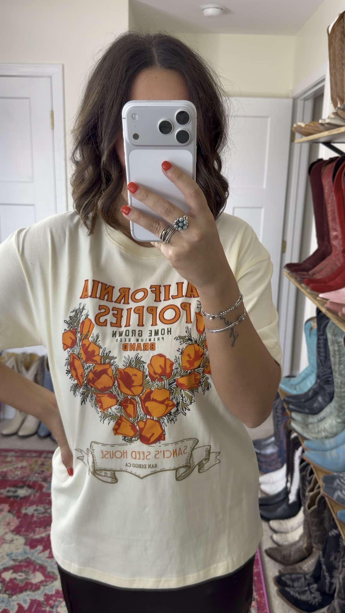 Boho western chic outfit idea - how to style a graphic tee with a lace skirt

#LTKgrwm #LTKootd #LTKdayinmylife