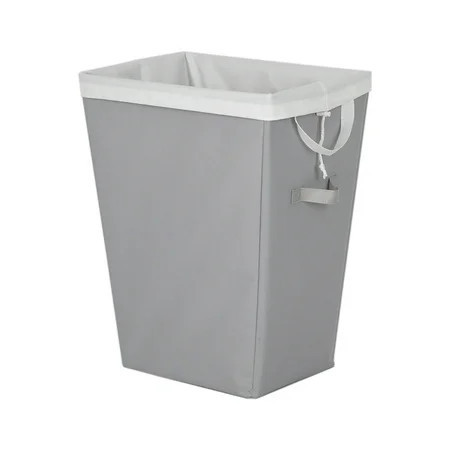 Mainstays Polyester Laundry Hamper with Removable Liner, Slim Rectangular, Gray | Walmart (US)
