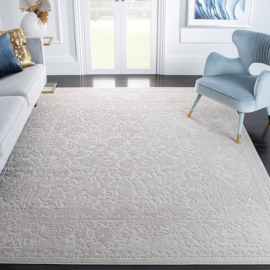 SAFAVIEH Reflection Collection Area Rug - 9' x 12', Creme & Ivory, Non-Shedding & Easy Care, Idea... | Amazon (US)