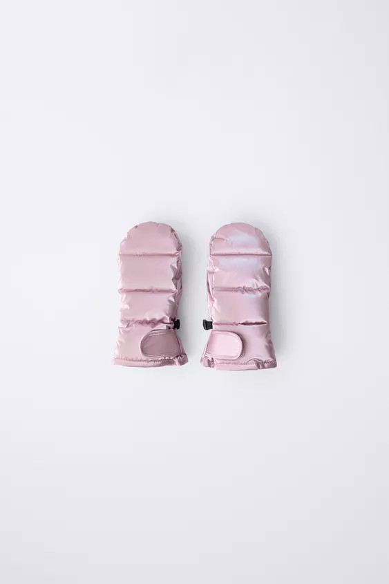 METALLIC WINDPROOF SKI COLLECTION MITTENS | Zara US