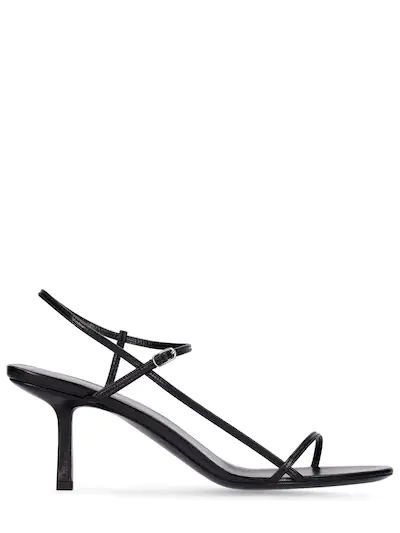 The Row - 65mm bare leather sandals - Black | Luisaviaroma | Luisaviaroma