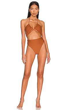 Tularosa Farrow One Piece in Mocha from Revolve.com | Revolve Clothing (Global)