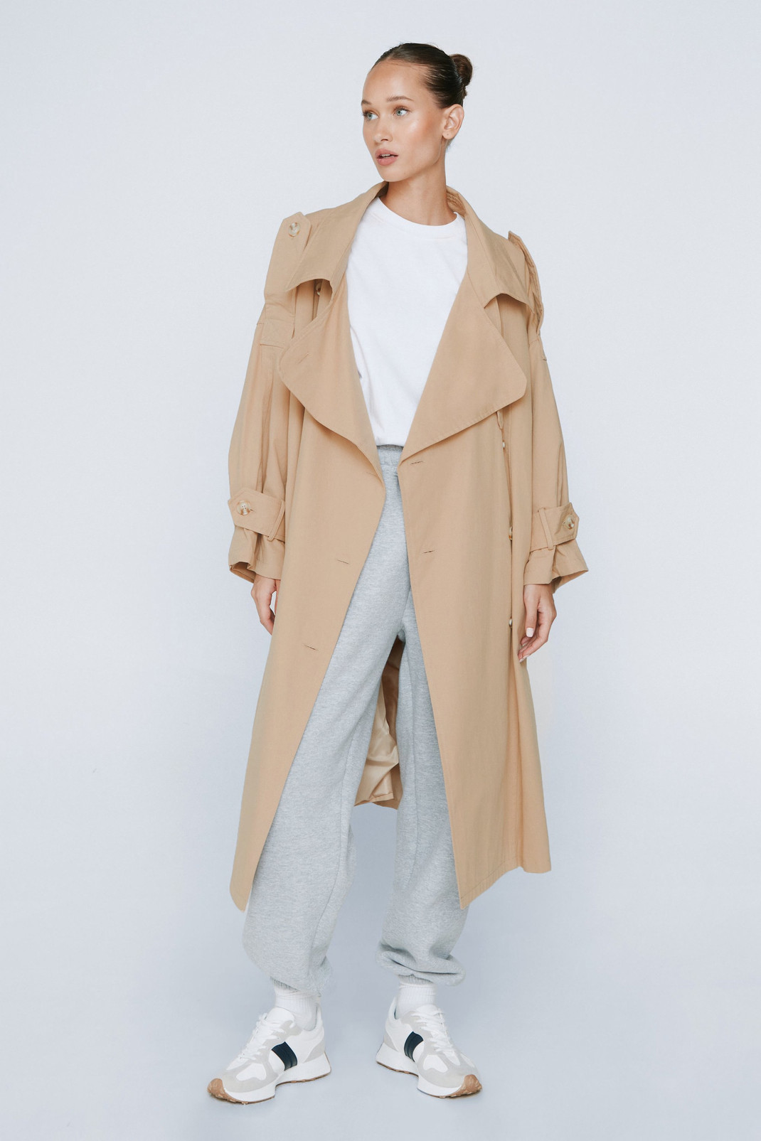Petite Oversized Trench Coat | Nasty Gal (US)
