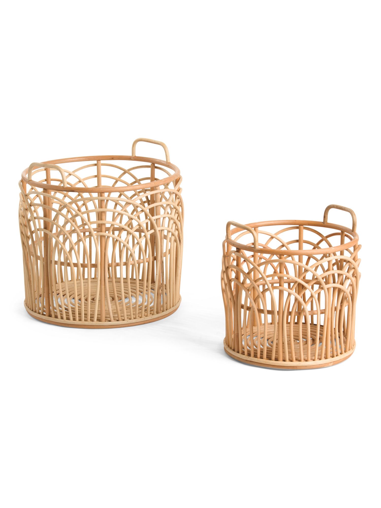 Natural Rattan Round Basket Collection | Office & Storage | Marshalls | Marshalls