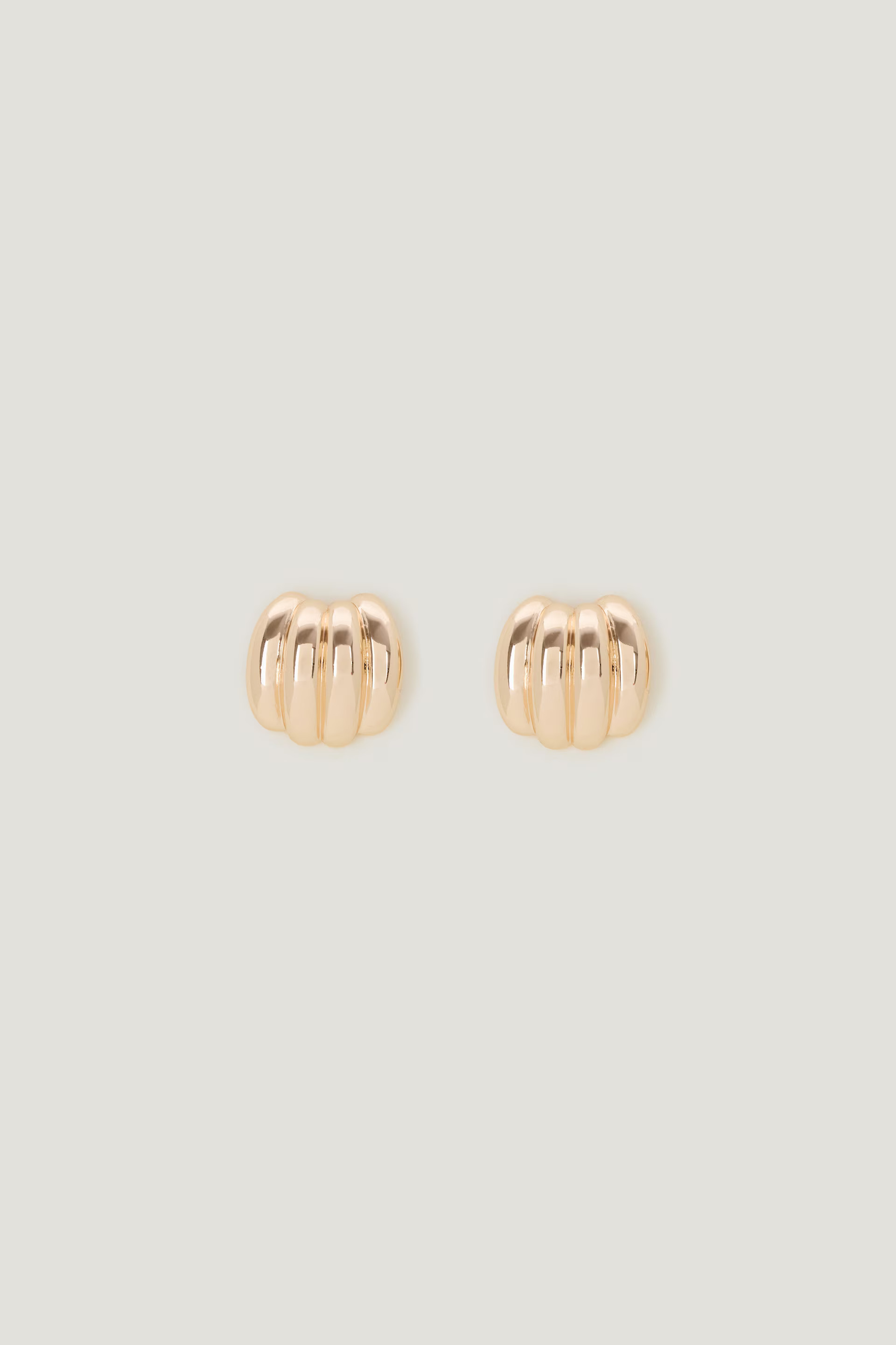 Ribbed Button Earrings | Dynamite Clothing