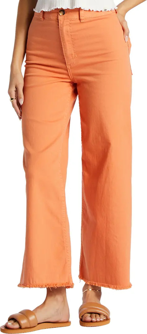 Free Fall Stretch Cotton Crop Wide Leg Pants | Nordstrom