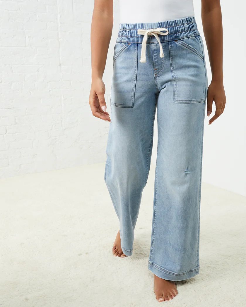 All Day Wide-Leg Pull-On  Denim | UpWest