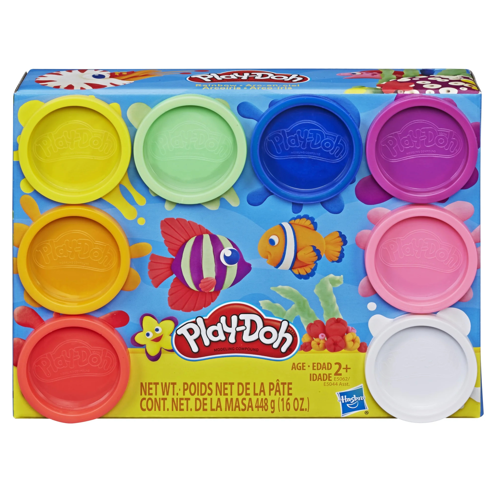 Play-Doh Rainbow Colors 8 Pack of 2-Ounce Cans, Back to School Supplies, 16 ounces total - Walmar... | Walmart (US)