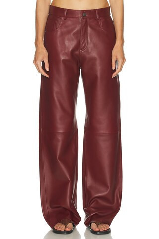 Haikure Bonnie Leather Pant in Burgundy | FWRD 