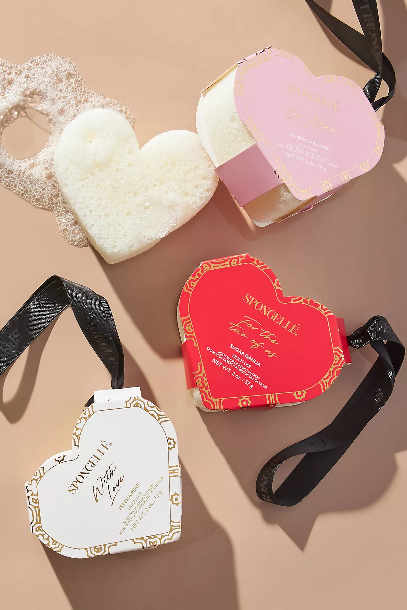 Spongellé Heart Body Buffer Set | Anthropologie (US)