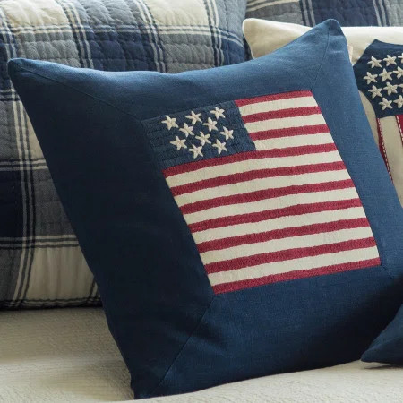 Embroidered Linen Throw Pillow | Birch Lane