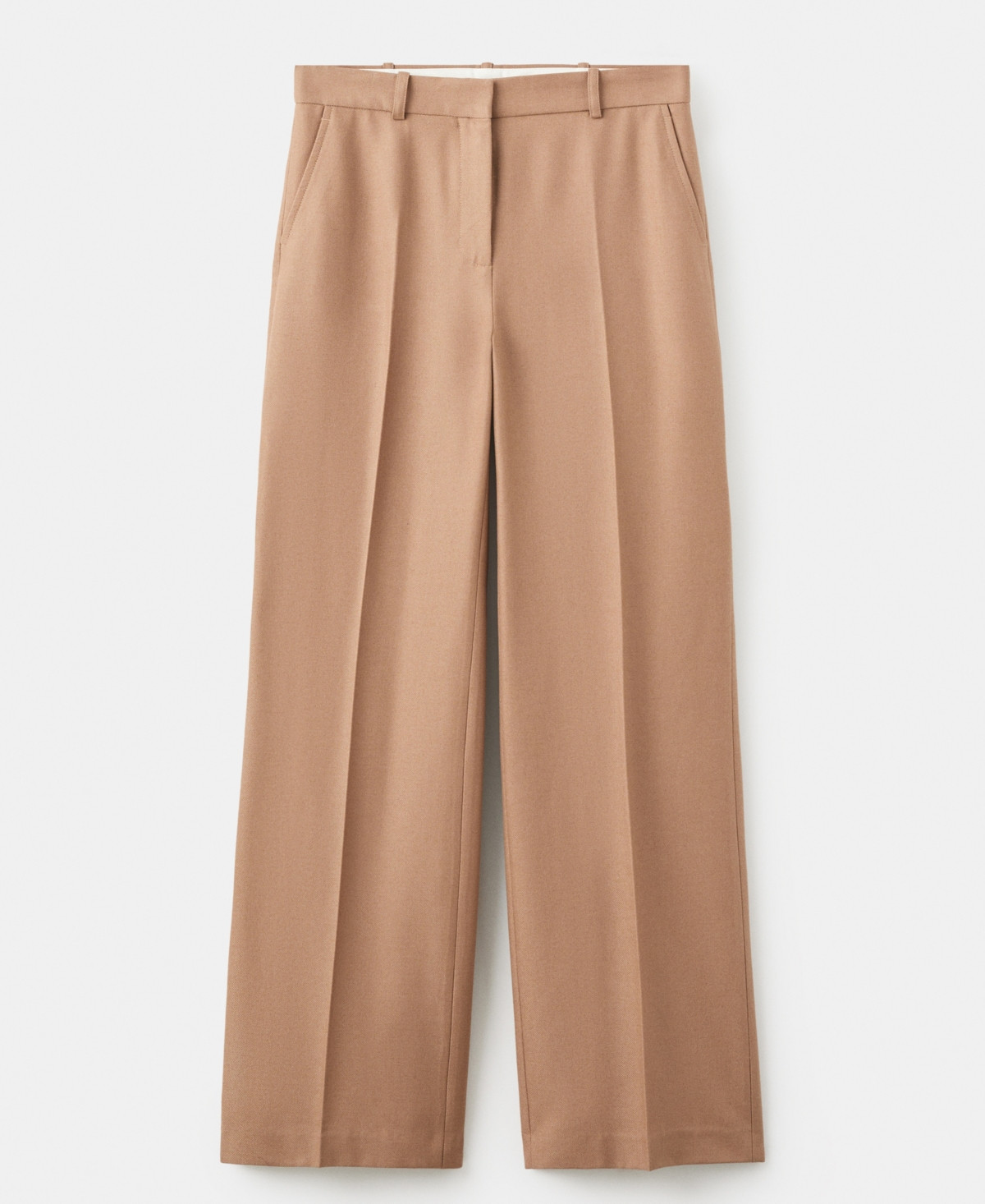 Mango Women's Straight Wool-Blend Suit Pants - Medium Brown | Macy's