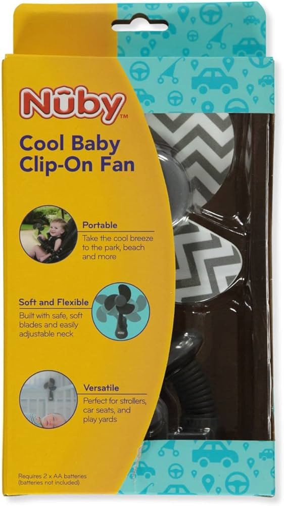 Nuby Cool Baby Stroller Clip-On Fan in Grey | Amazon (US)