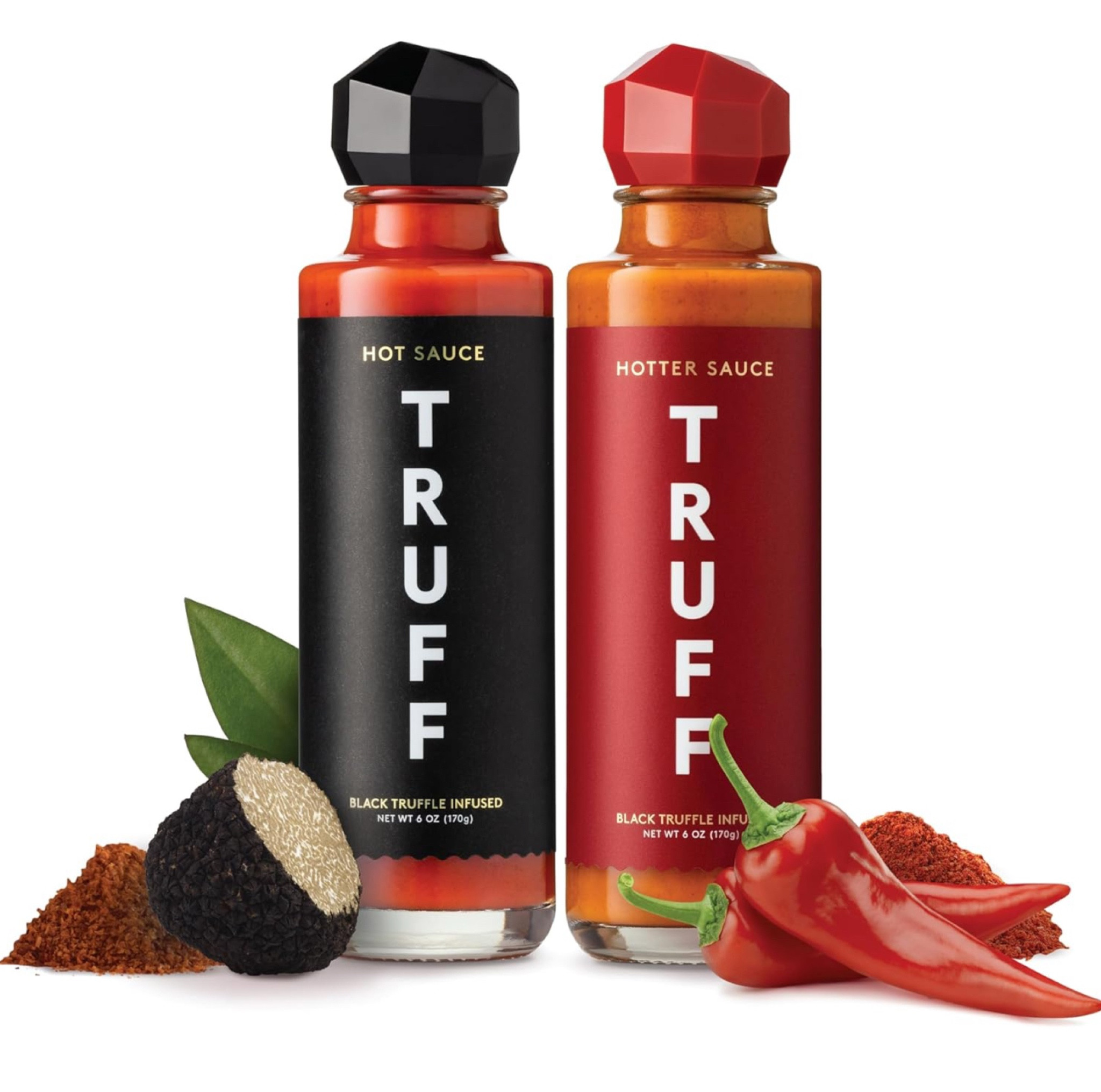 TRUFF Hot Sauce and Hotter Sauce 2-Pack Bundle, Gourmet Hot Sauce Set, Black Truffle and Chili Peppers, Gift Idea for The Hot Sauce Fans (Black/Red, 6 oz, 2 Count)

#LTKGiftGuide #LTKMens