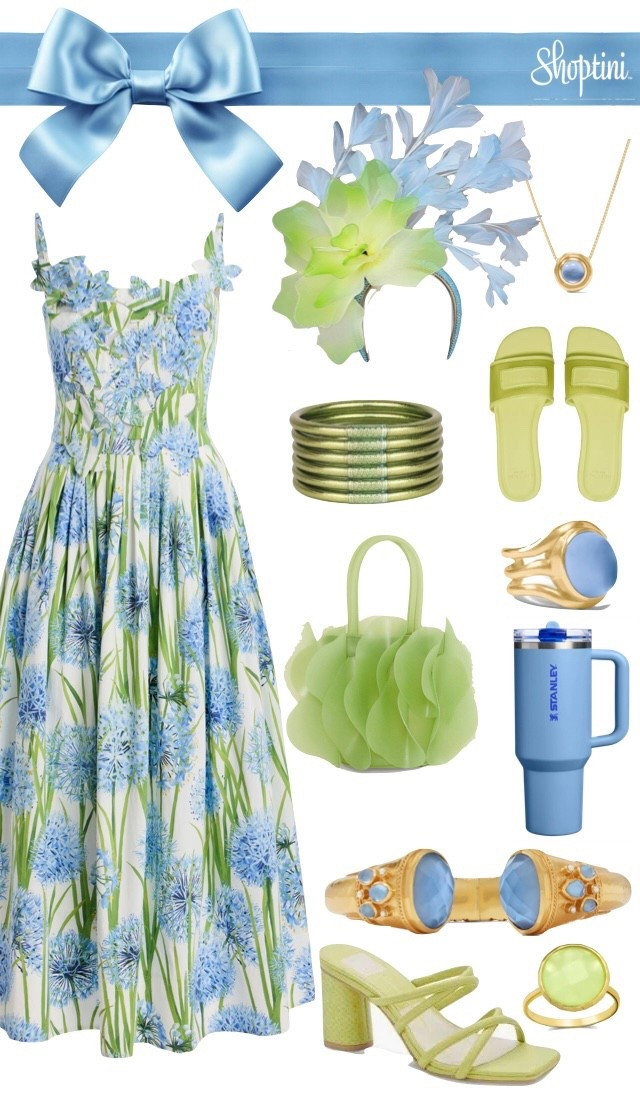 Light blue and lime horse race fashion // Kentucky derby designer dress // derby fascinator 

#LTKSeasonal #LTKootd #LTKOver40
