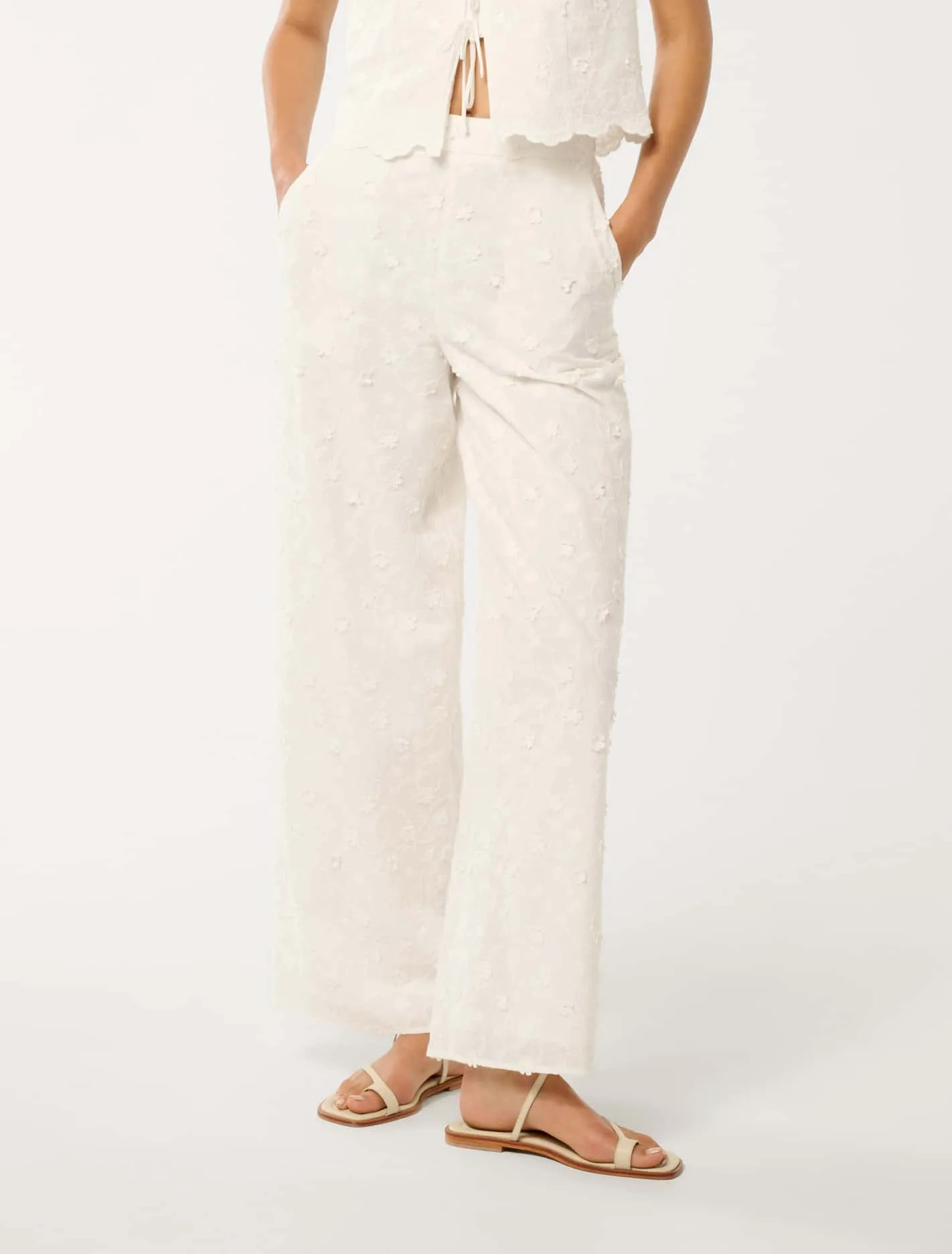 Daisy Broderie Wide-Leg Pants | Ever New (CA)