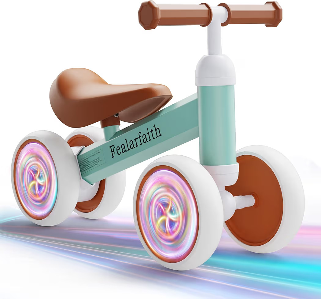 Baby Balance Bike for 1 Year Old Boys Girls, Toddler First Bike with 4 Colorful Lighting Wheels |... | Amazon (US)
