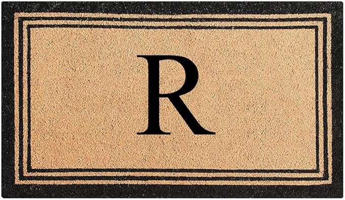 A1HC Natural Coir Monogrammed Doormat - Heavy Duty Anti-Shedding Front Door Mat, Easy-Clean Outdo... | Amazon (US)