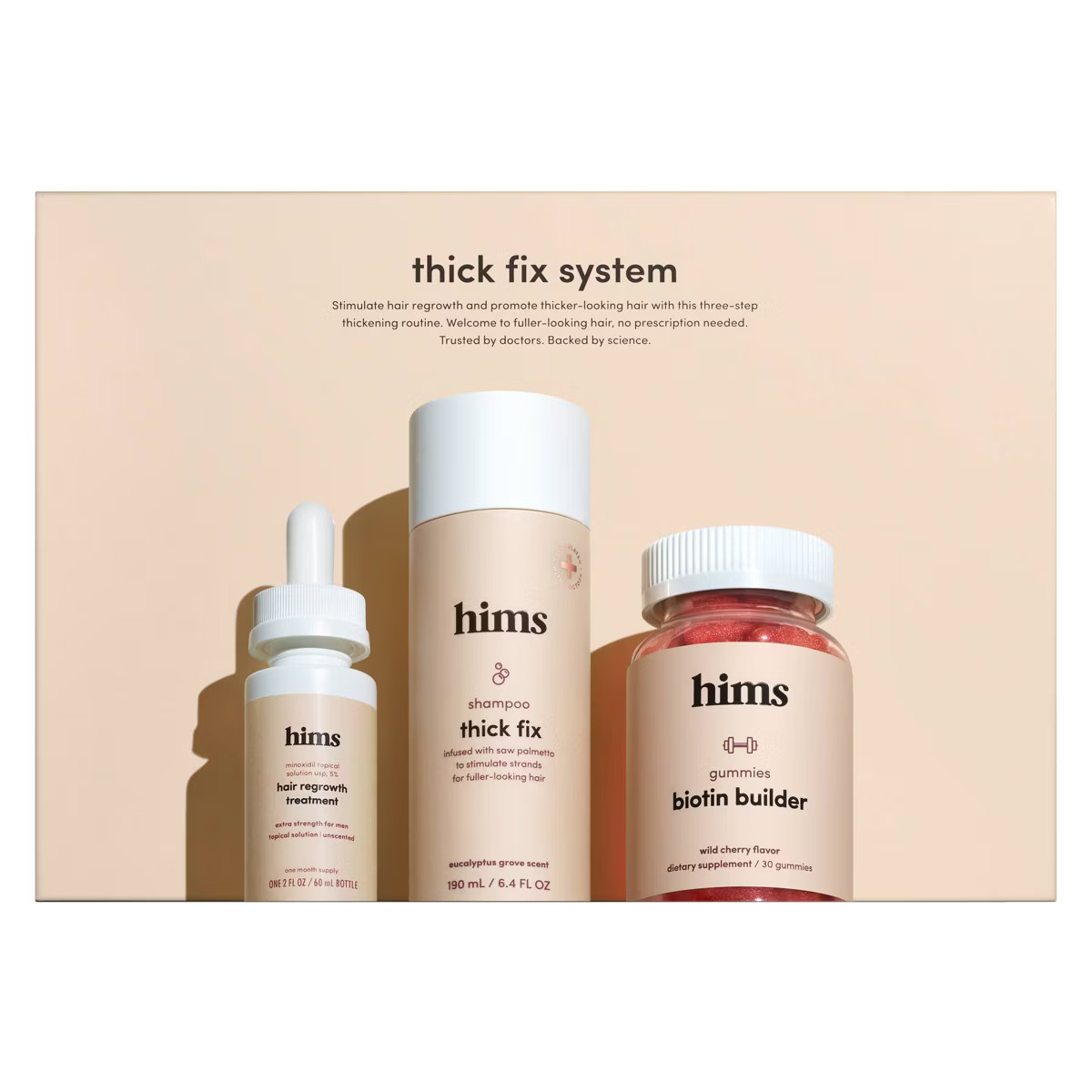 hims thick fix system - Total Hair Package to Supports Hair Growth - Shampoo + Gummy Vitamins + M... | Target