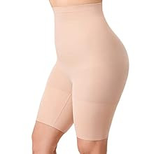 DELIMIRA Women's Shapewear Shorts Tummy Control Plus Size High Waisted Panties High Compression T... | Amazon (US)